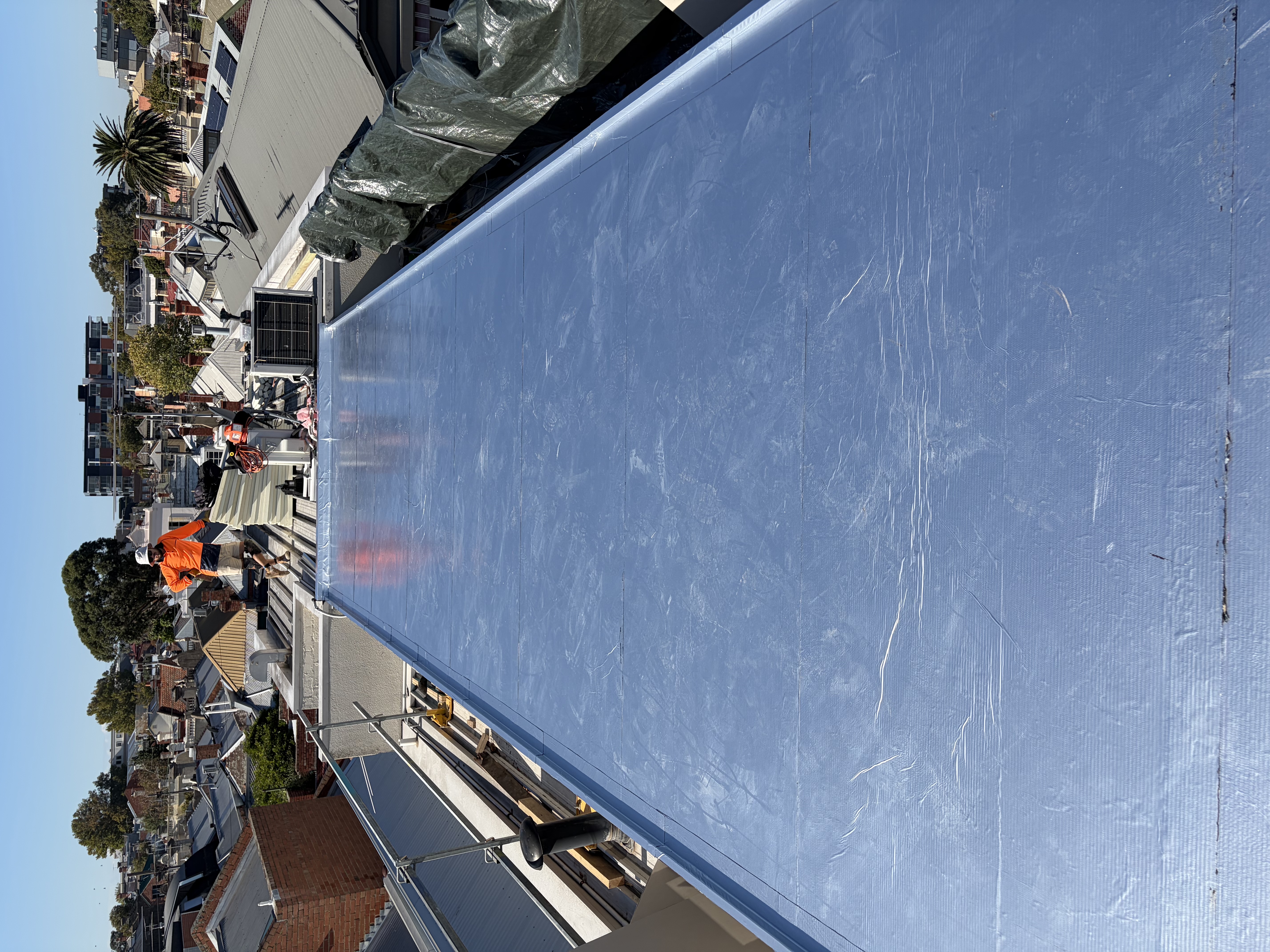 Commercial podium deck PVC membrane waterproofing — Stronghold Waterproofing Melbourne